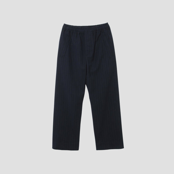 WOOL PINSTRIPE TROUSERS