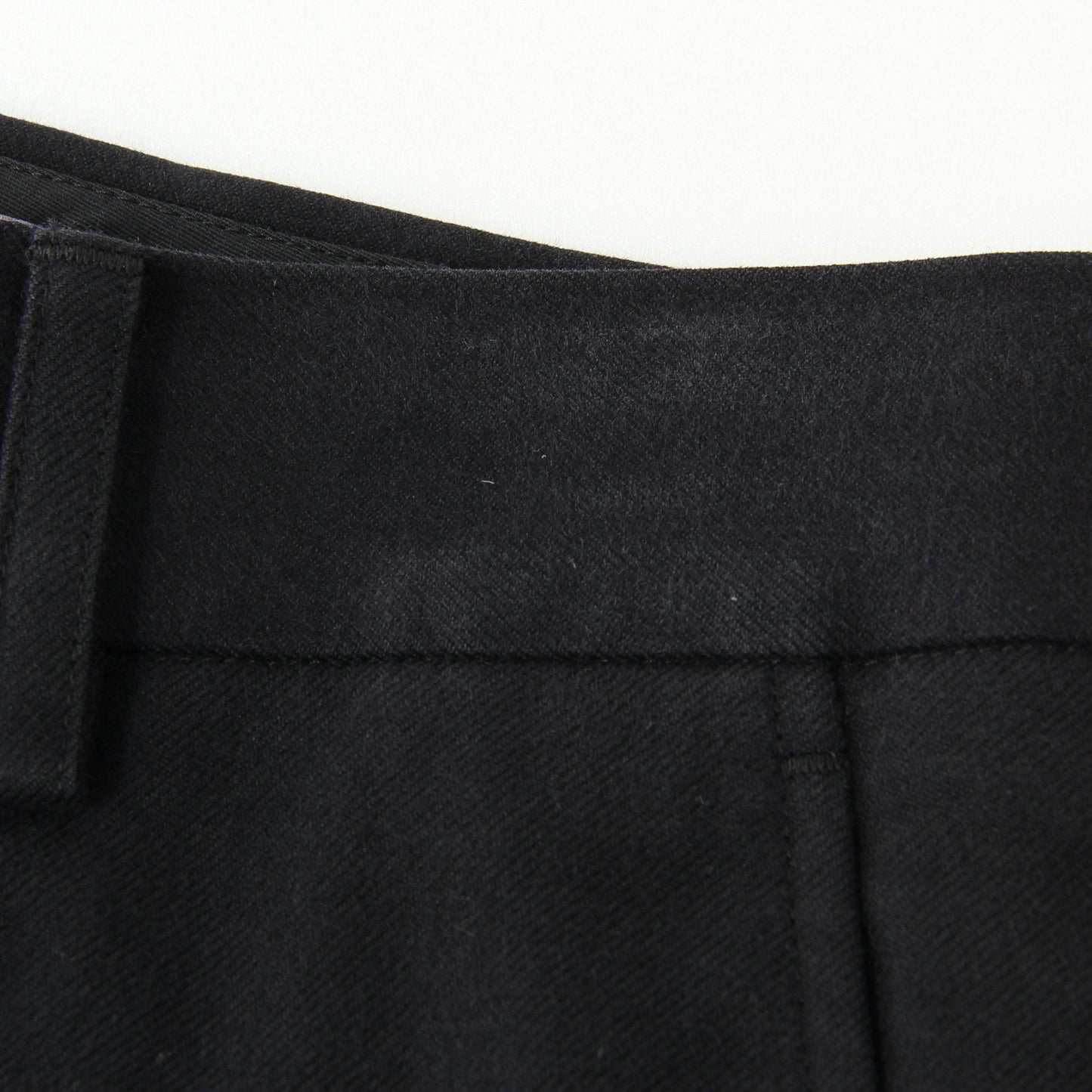 BRUSHED COTTON WOOL TROUSERS