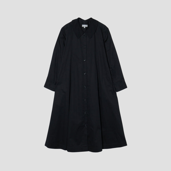 WASHED COTTON SATIN DRESS
