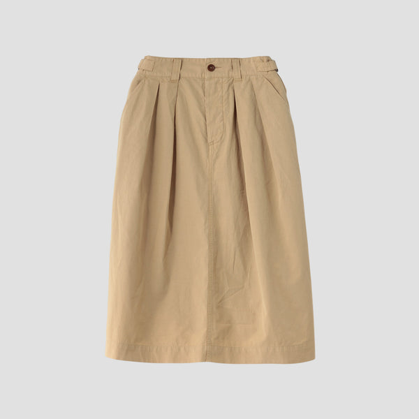 COTTON LINEN TOUGH POPLIN SKIRT