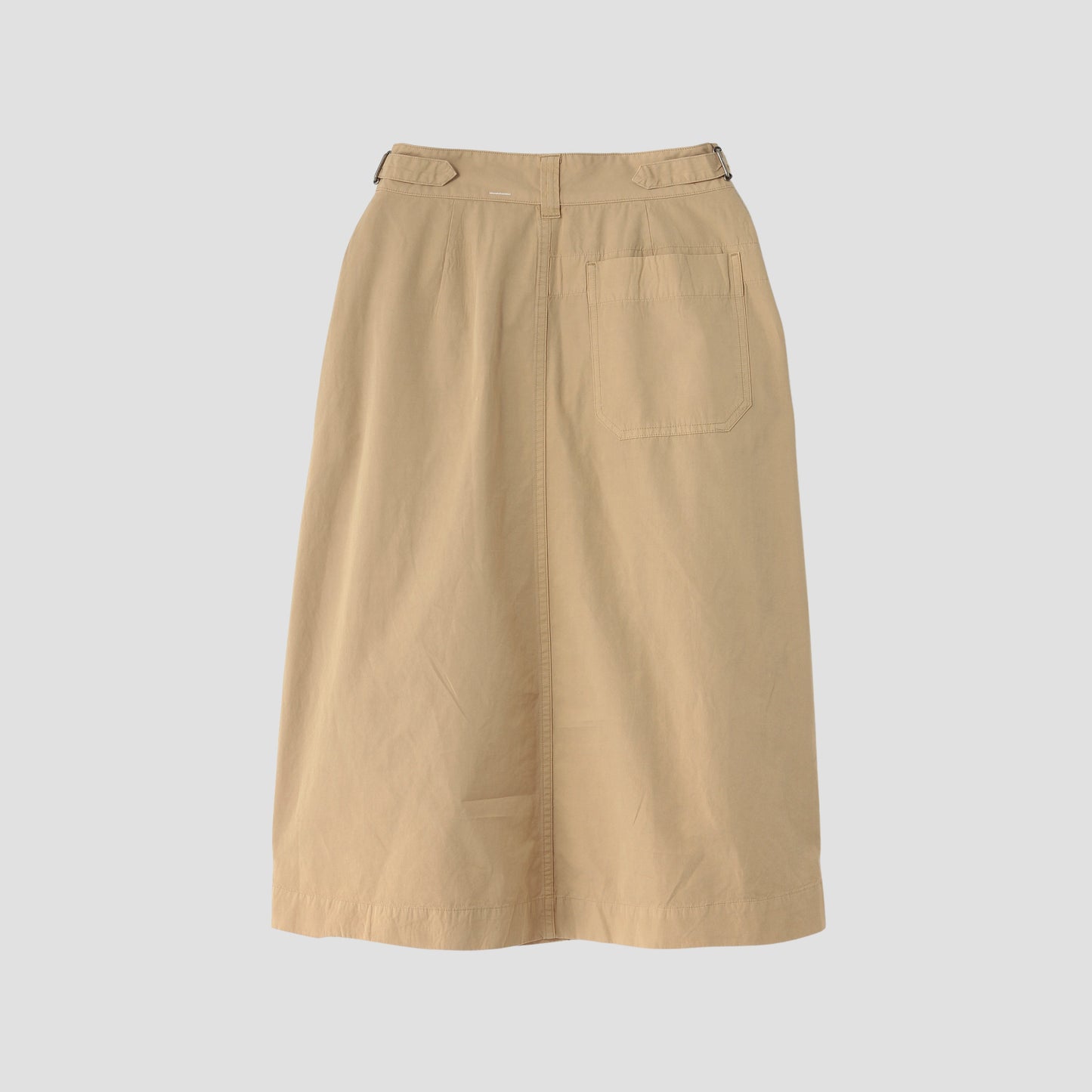 COTTON LINEN TOUGH POPLIN SKIRT