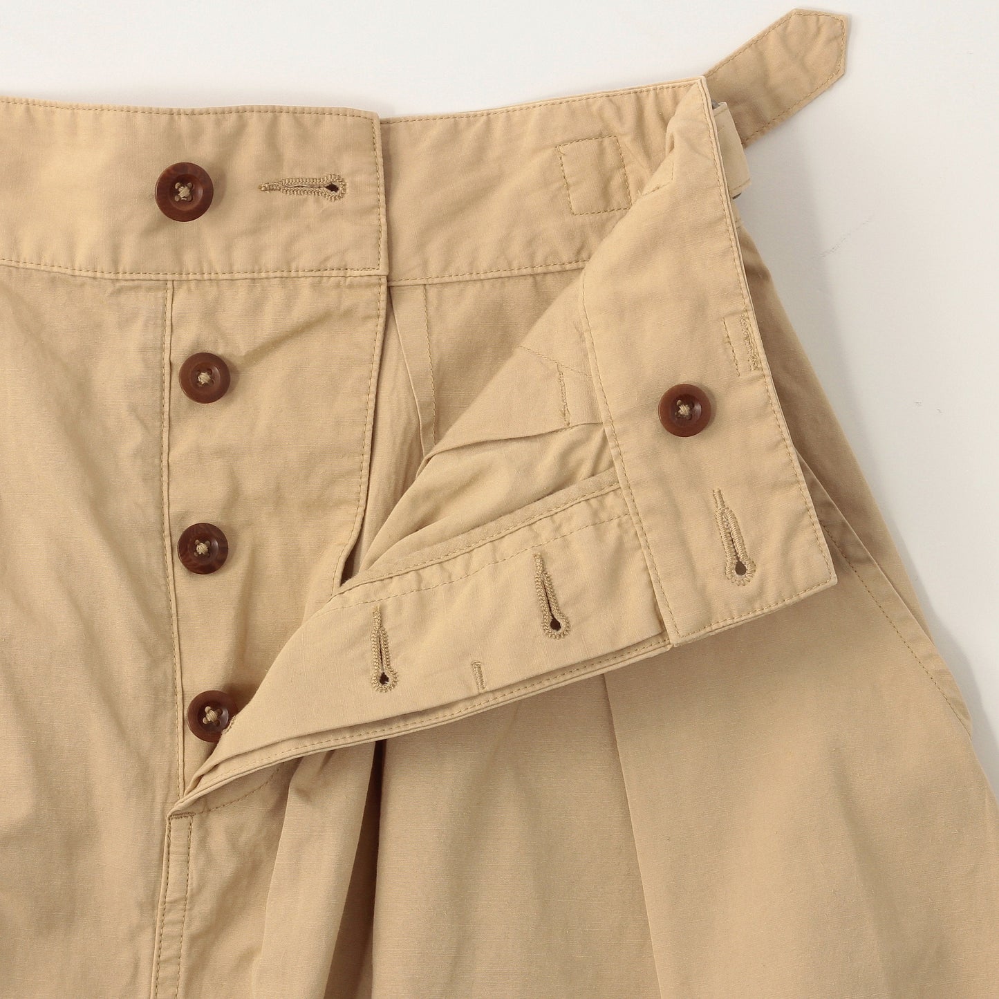 COTTON LINEN TOUGH POPLIN SKIRT