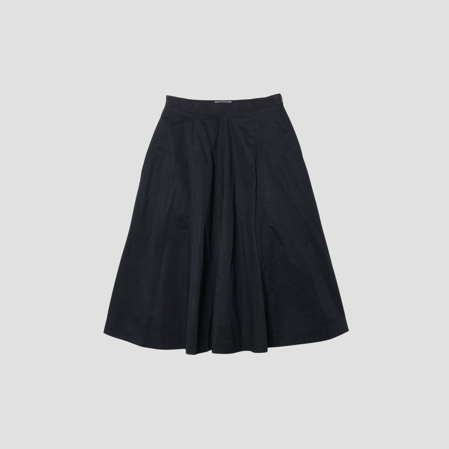WASHED COTTON SATIN SKIRT