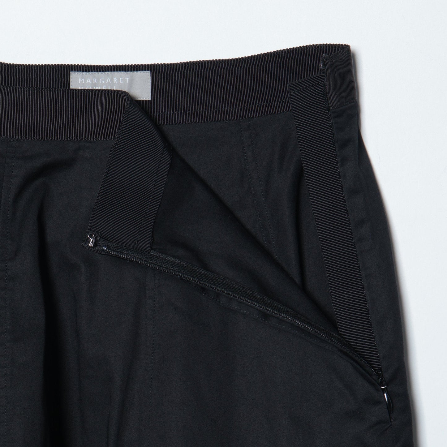 WASHED COTTON SATIN SKIRT