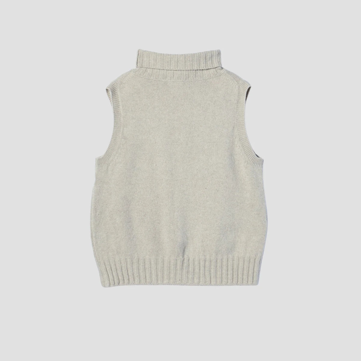 SLEEVELESS ROLL NECK KNIT
