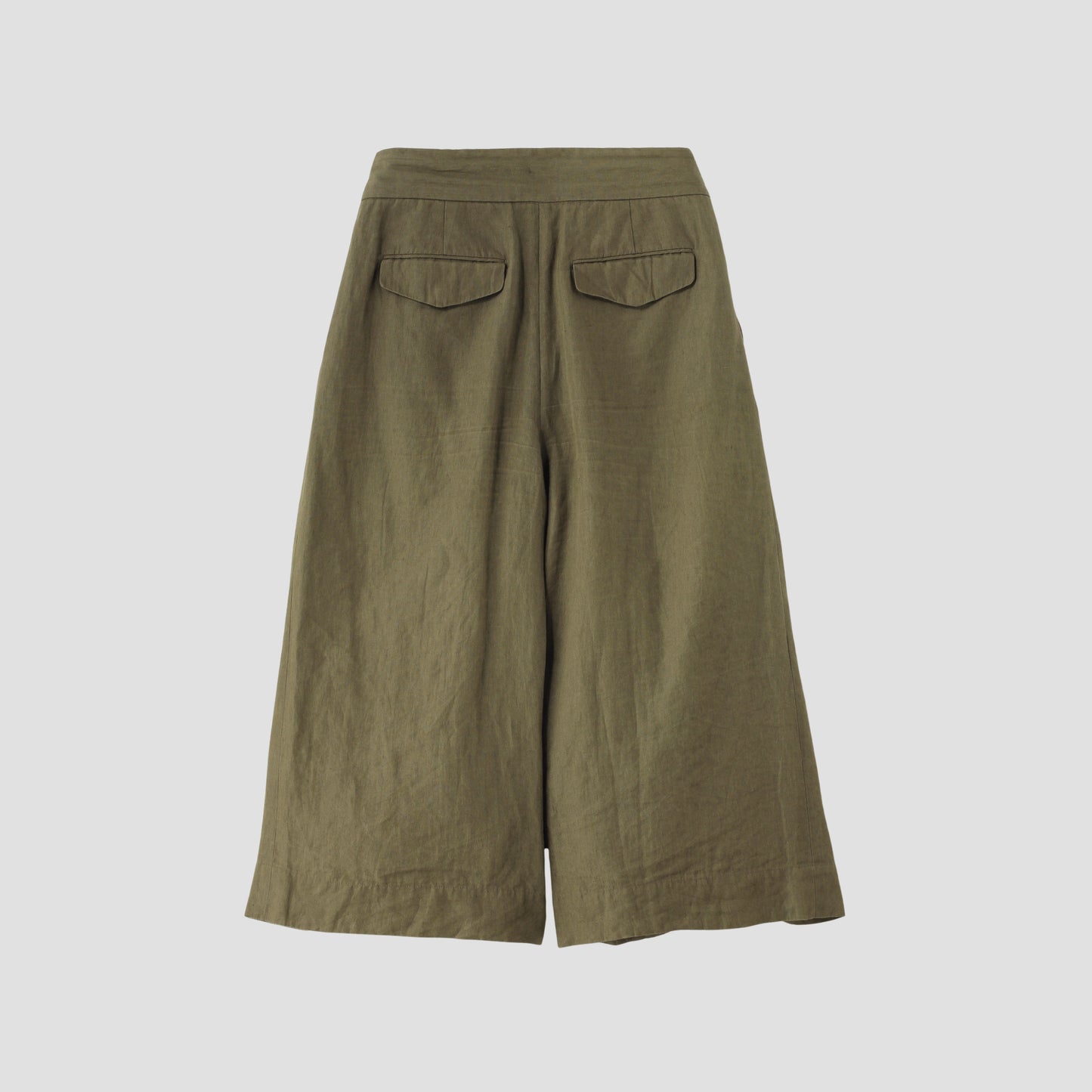 COATED LINEN PLAINWEAVE TROUSERS