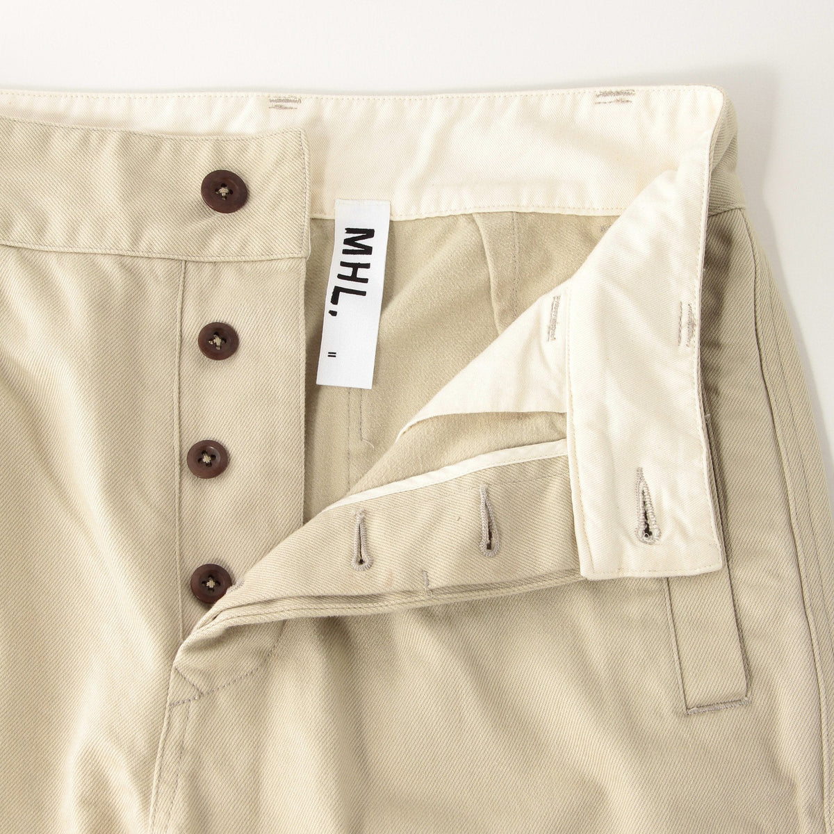 BRUSHED BACK COTTON TWILL TROUSERS