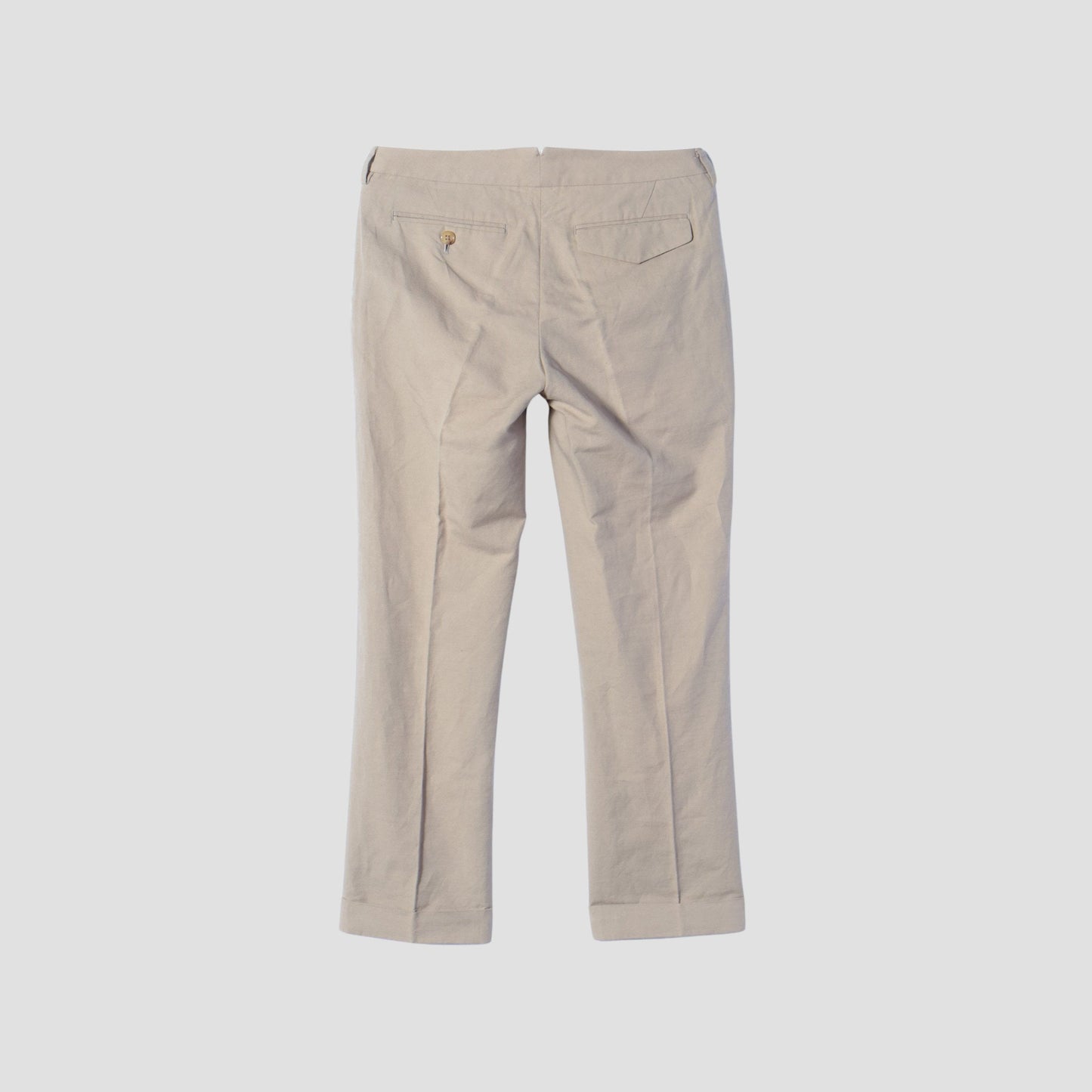 COTTON LINEN OXFORD TROUSERS