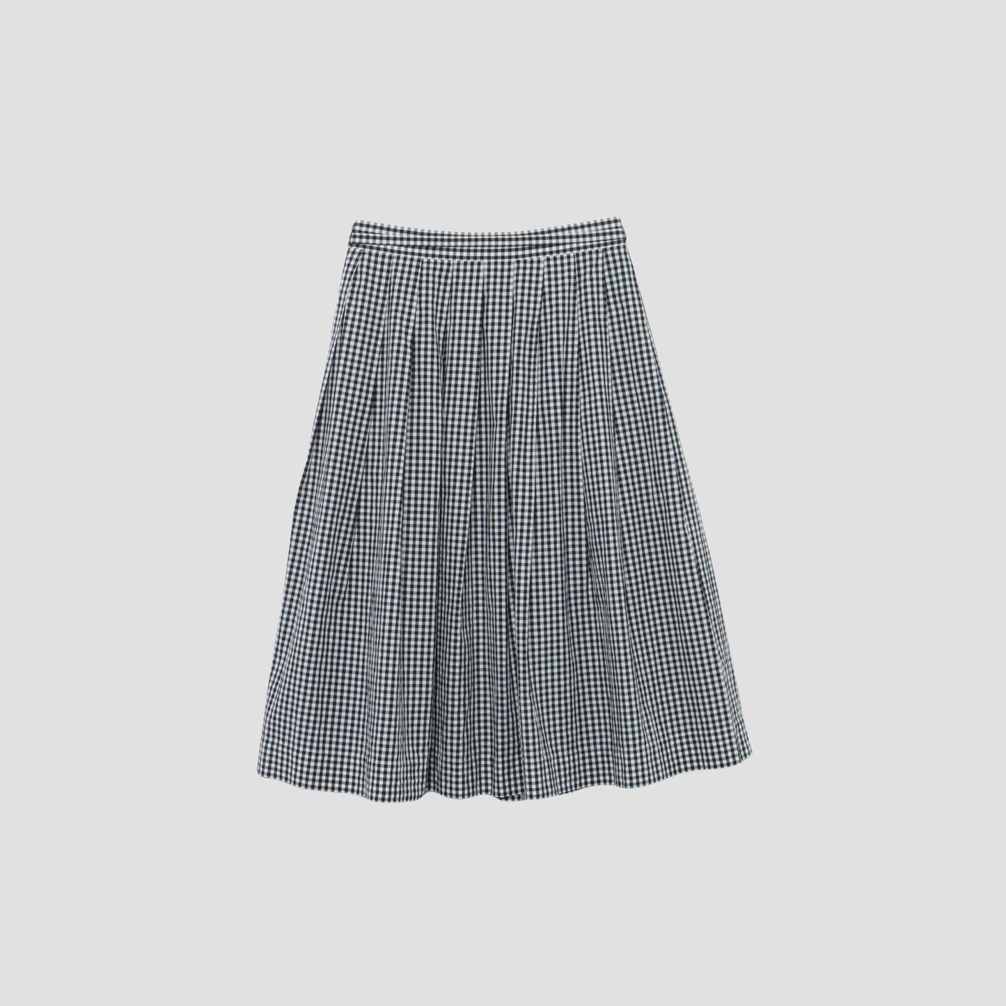 GINGHAM COTTON POPLIN SKIRT
