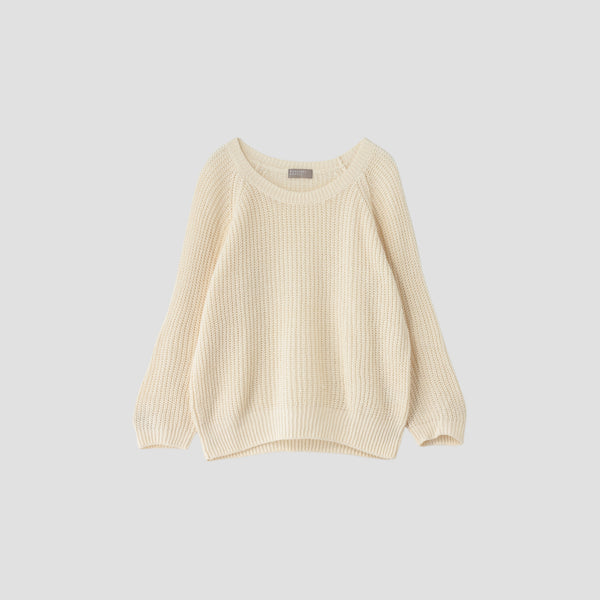 LINEN COTTON RIB JUMPER KNIT