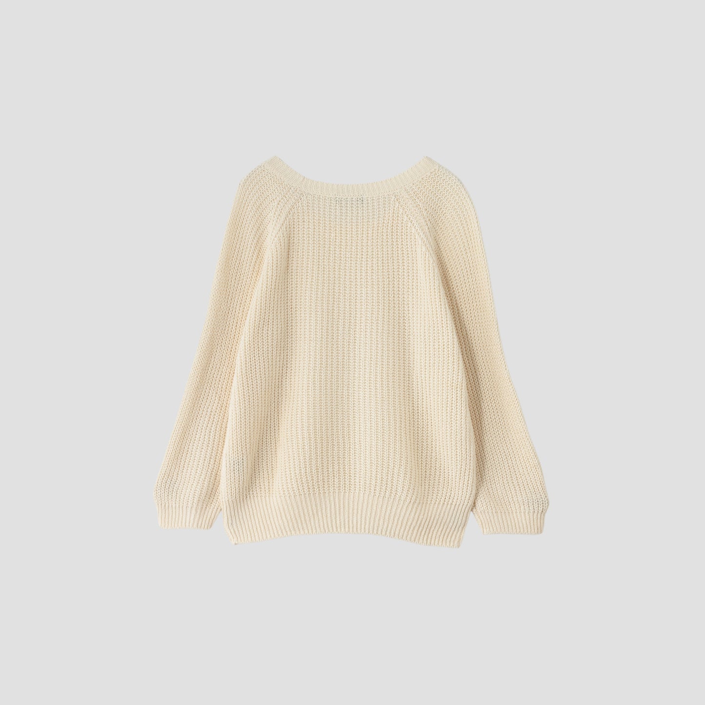 LINEN COTTON RIB JUMPER KNIT