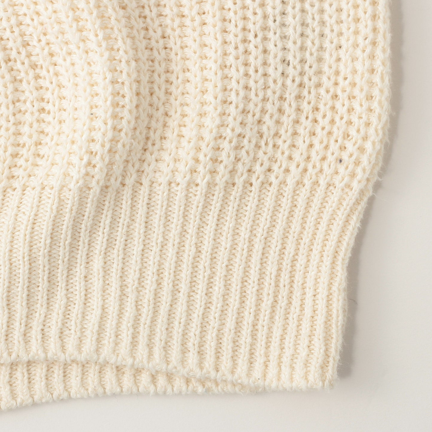 LINEN COTTON RIB JUMPER KNIT