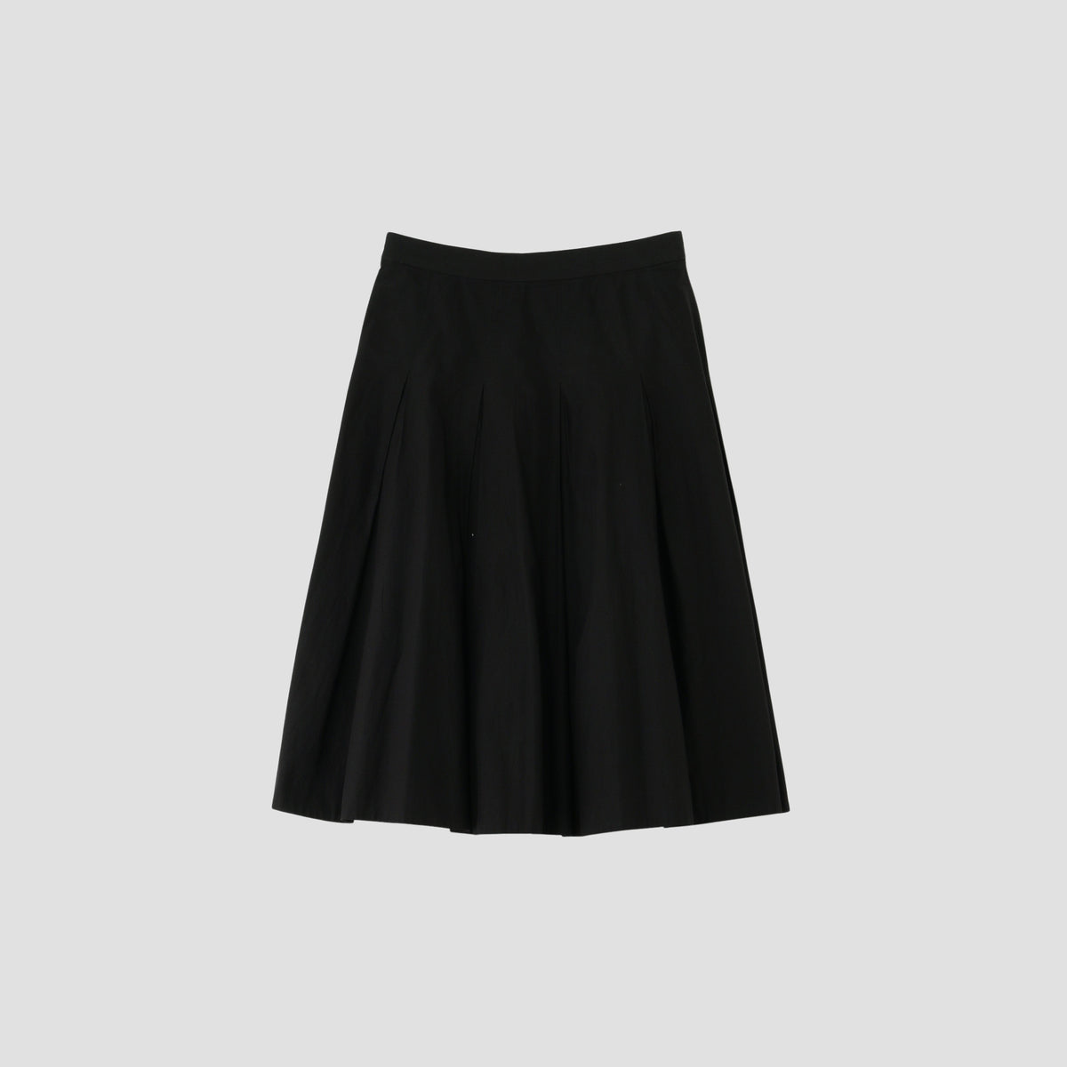 SILK COTTON POPLIN SKIRT