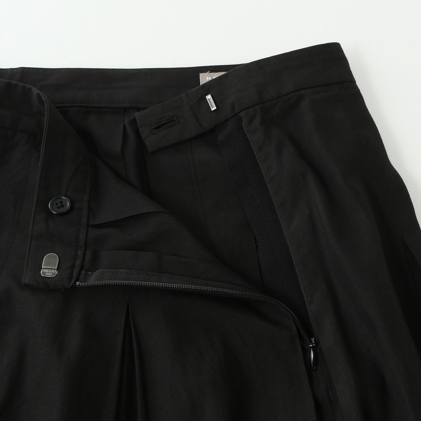 SILK COTTON POPLIN SKIRT