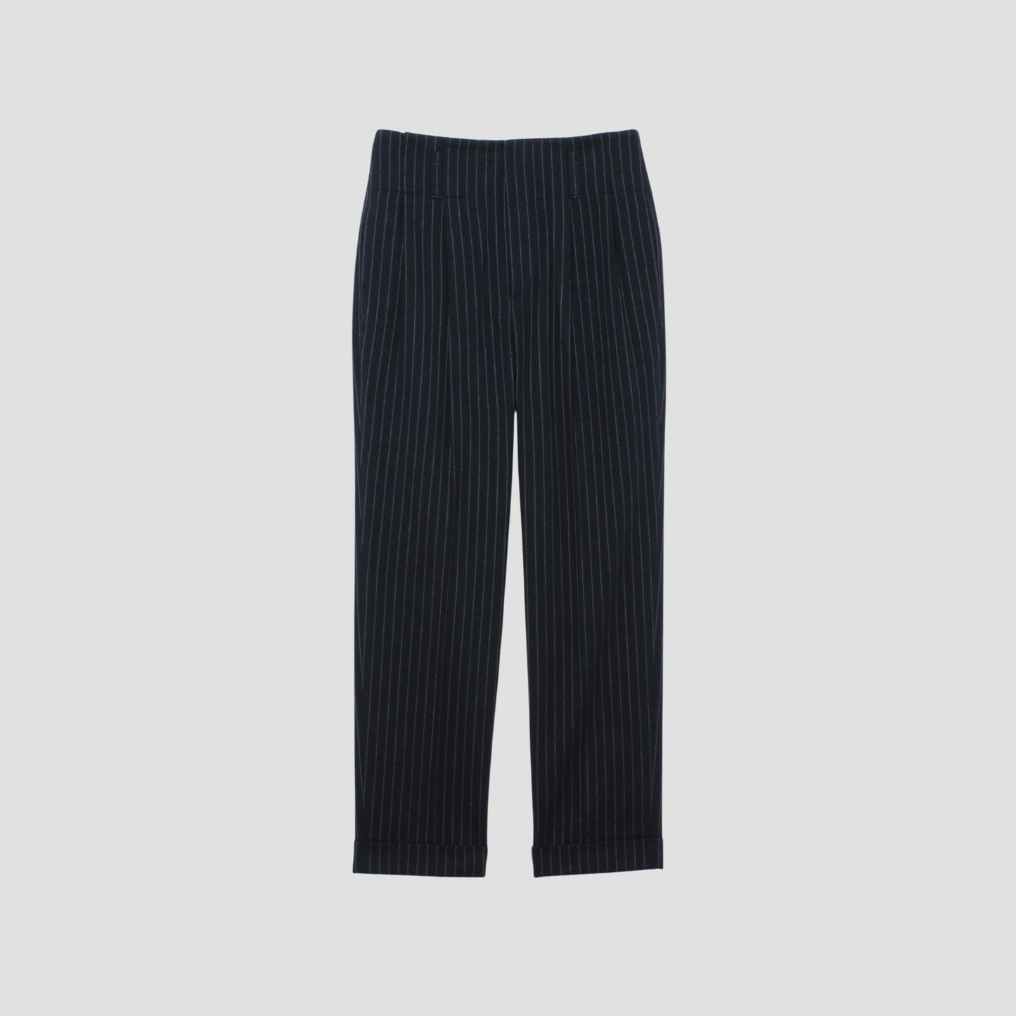 BROKEN STRIPE WOOL TROUSERS