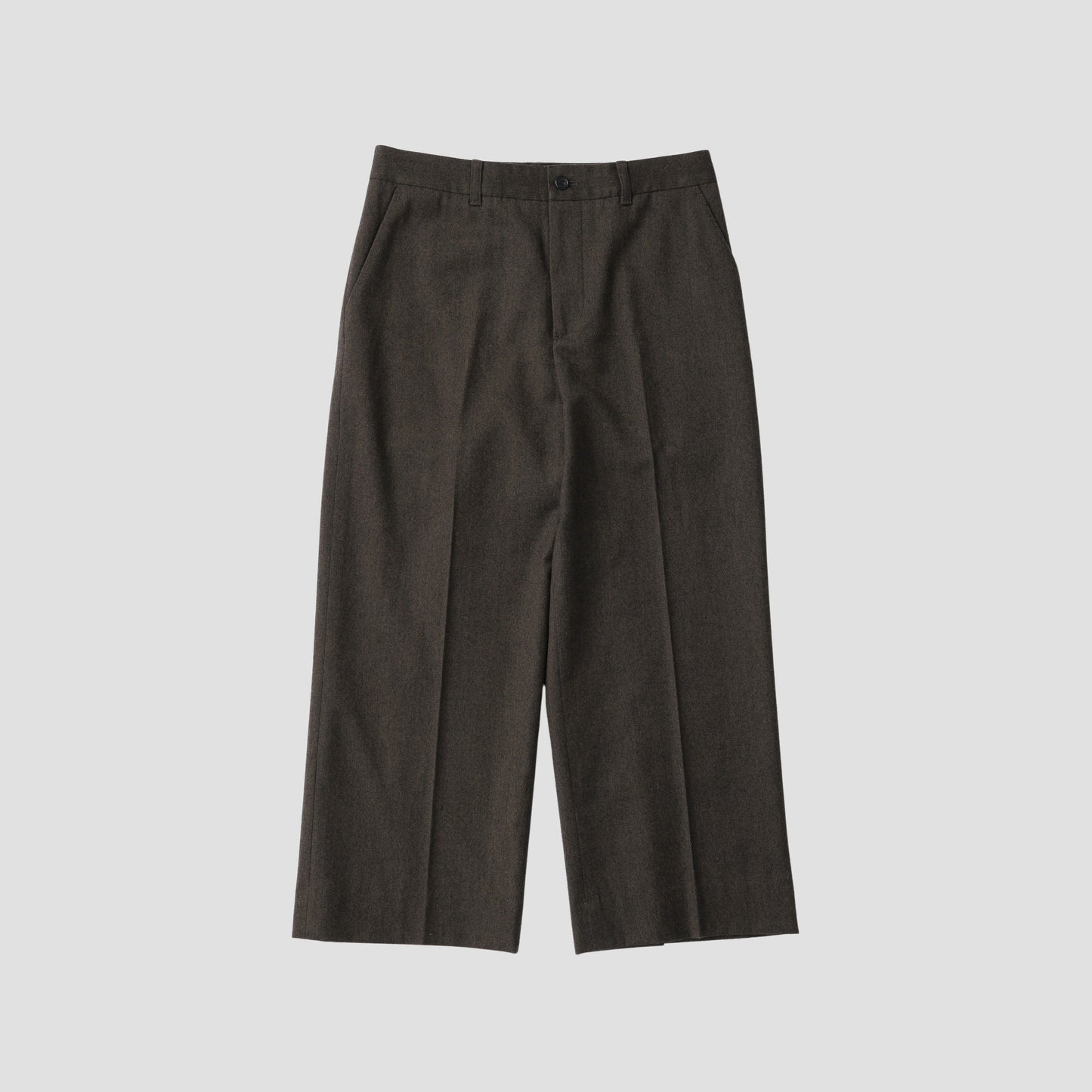WOOL CASHMERE FLANNEL TROUSERS