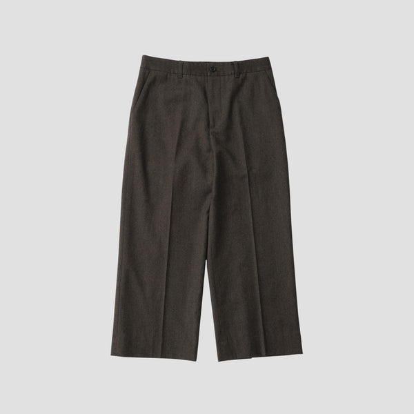 WOOL CASHMERE FLANNEL TROUSERS