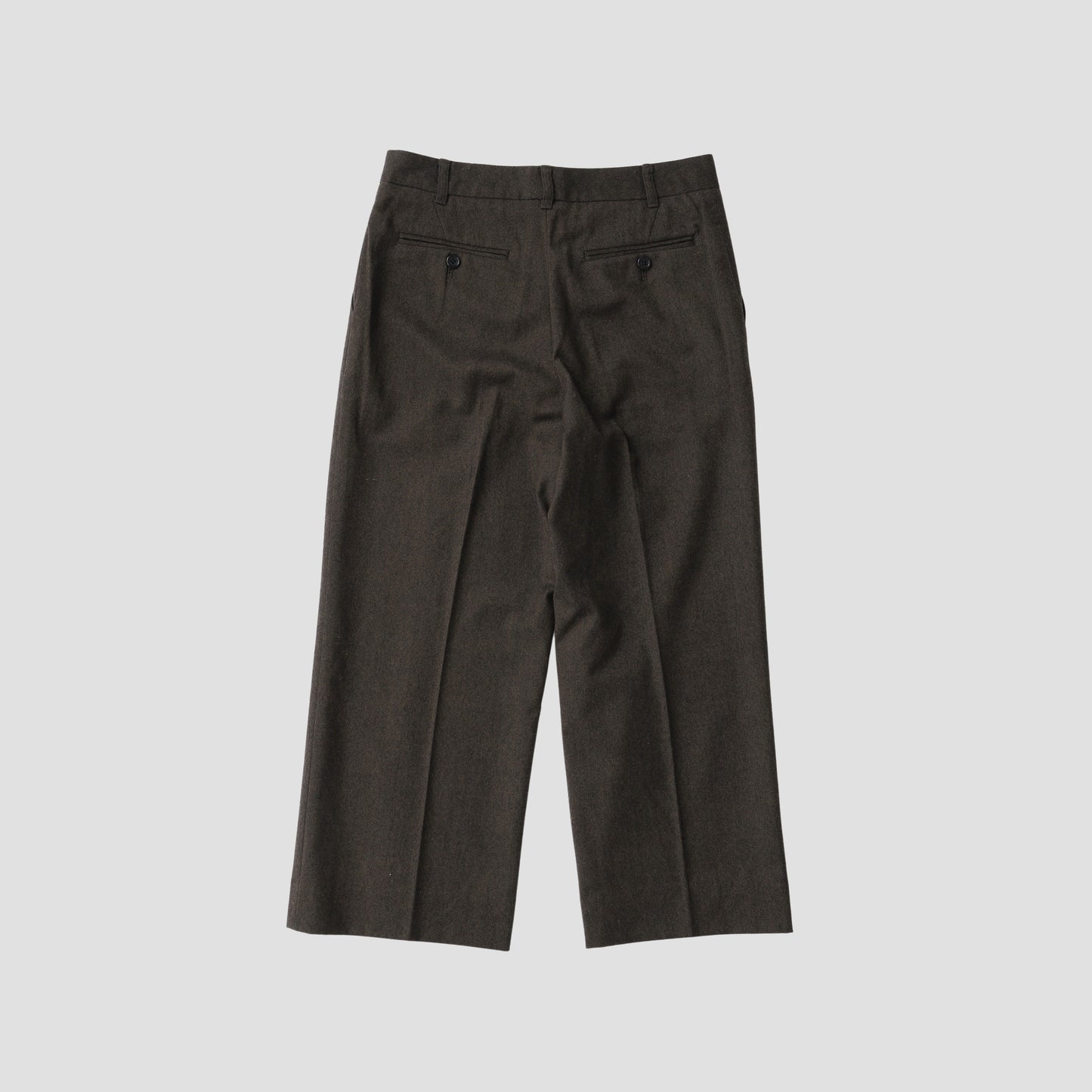 WOOL CASHMERE FLANNEL TROUSERS