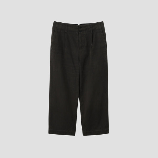 WORN COTTON TWILL TROUSERS