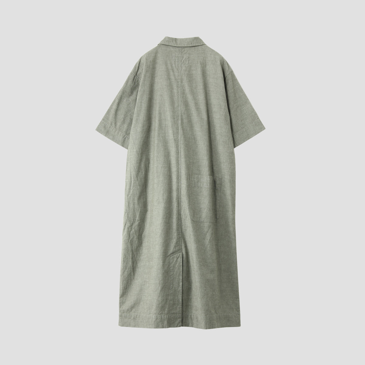 FADED COTTON SHIRTING DRESS