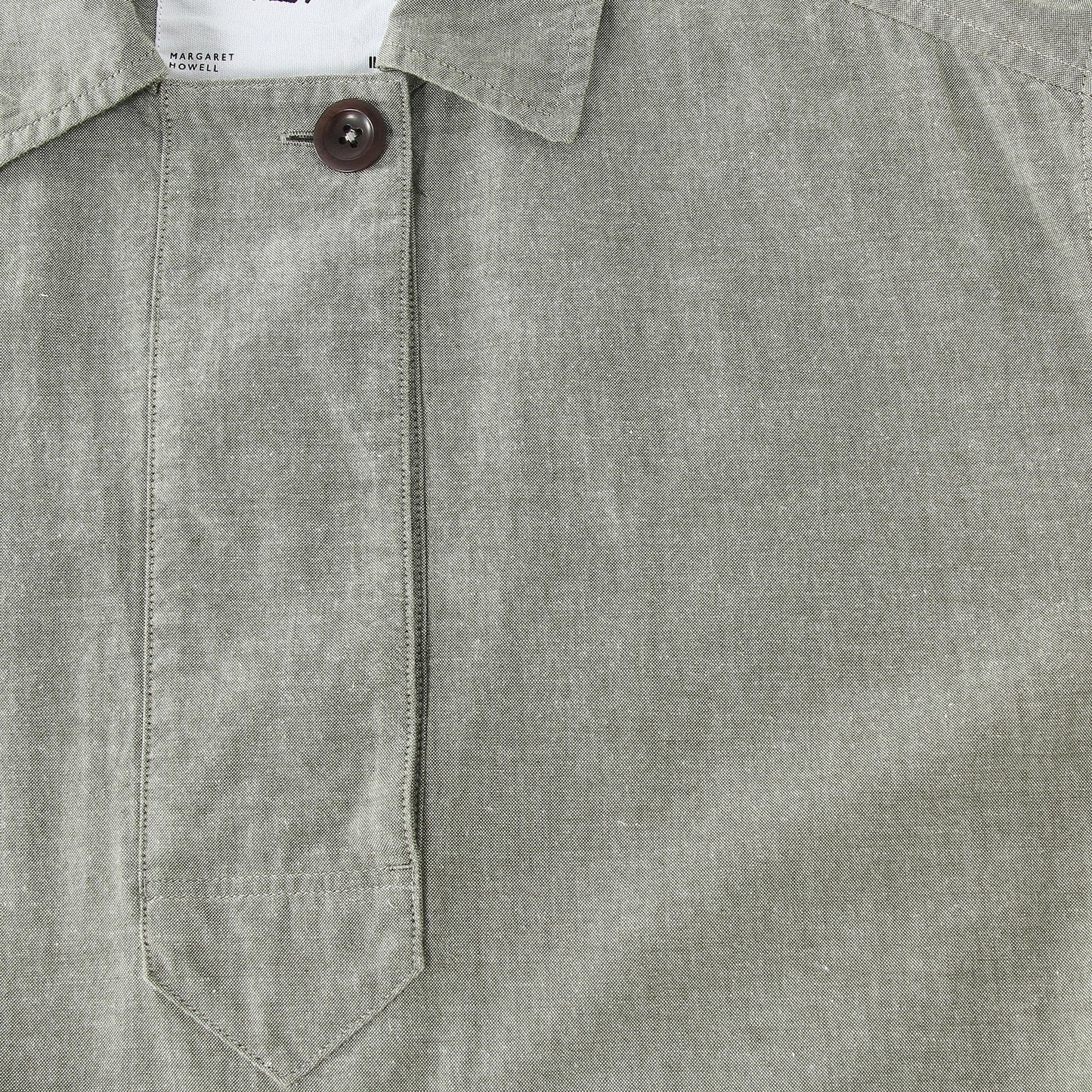FADED COTTON SHIRTING DRESS