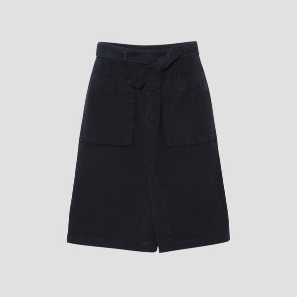 FADED COTTON TWILL SKIRT