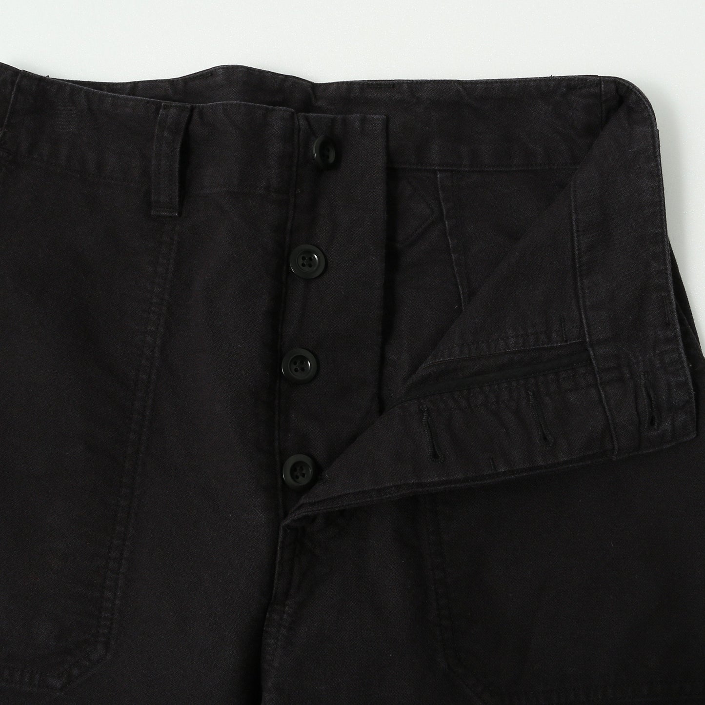 IRREGULAR COTTON CANVAS TROUSERS