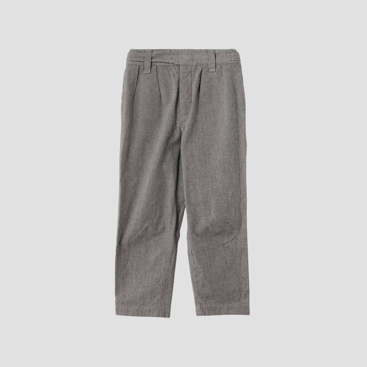 CHEF CHECK COTTON LINEN TROUSERS