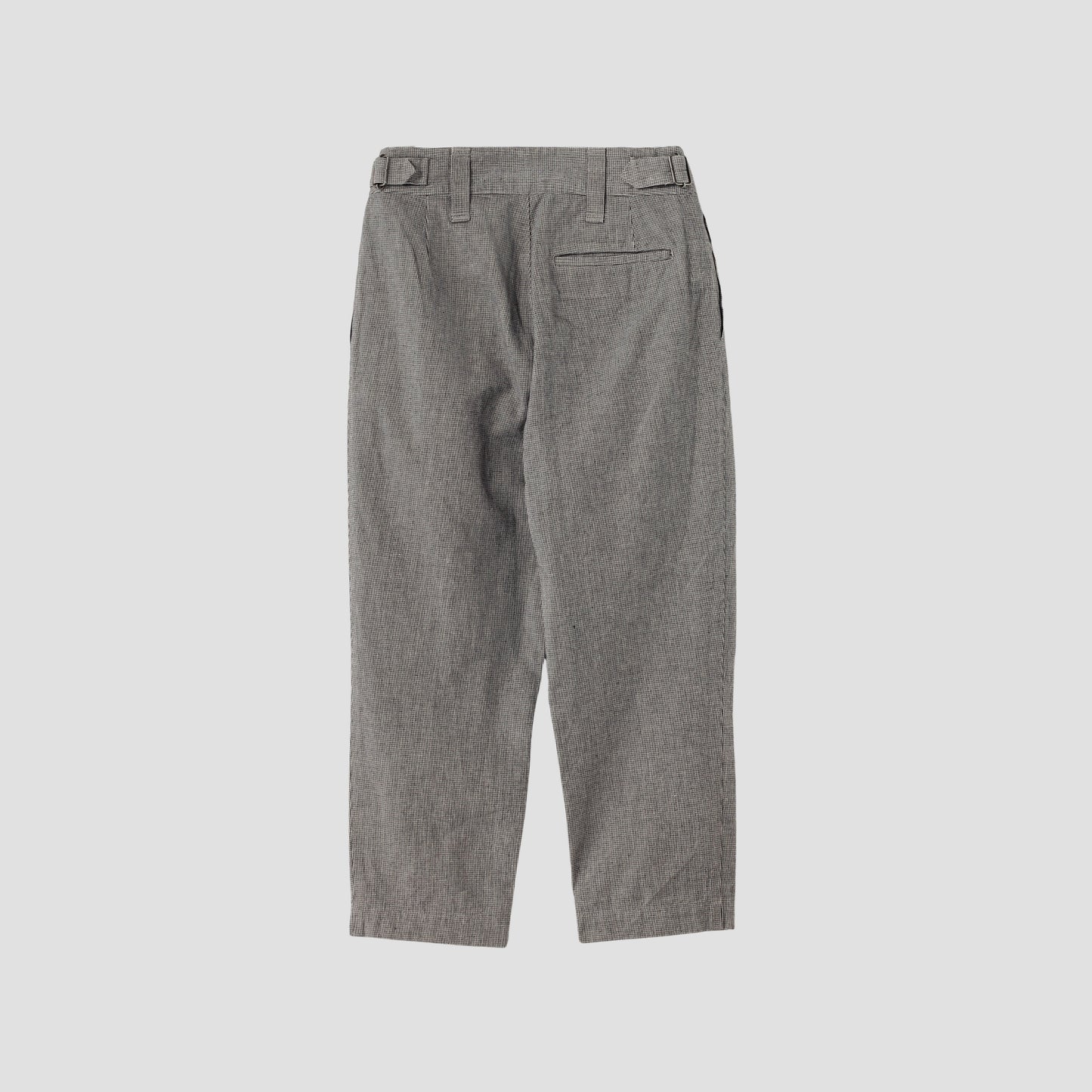 CHEF CHECK COTTON LINEN TROUSERS