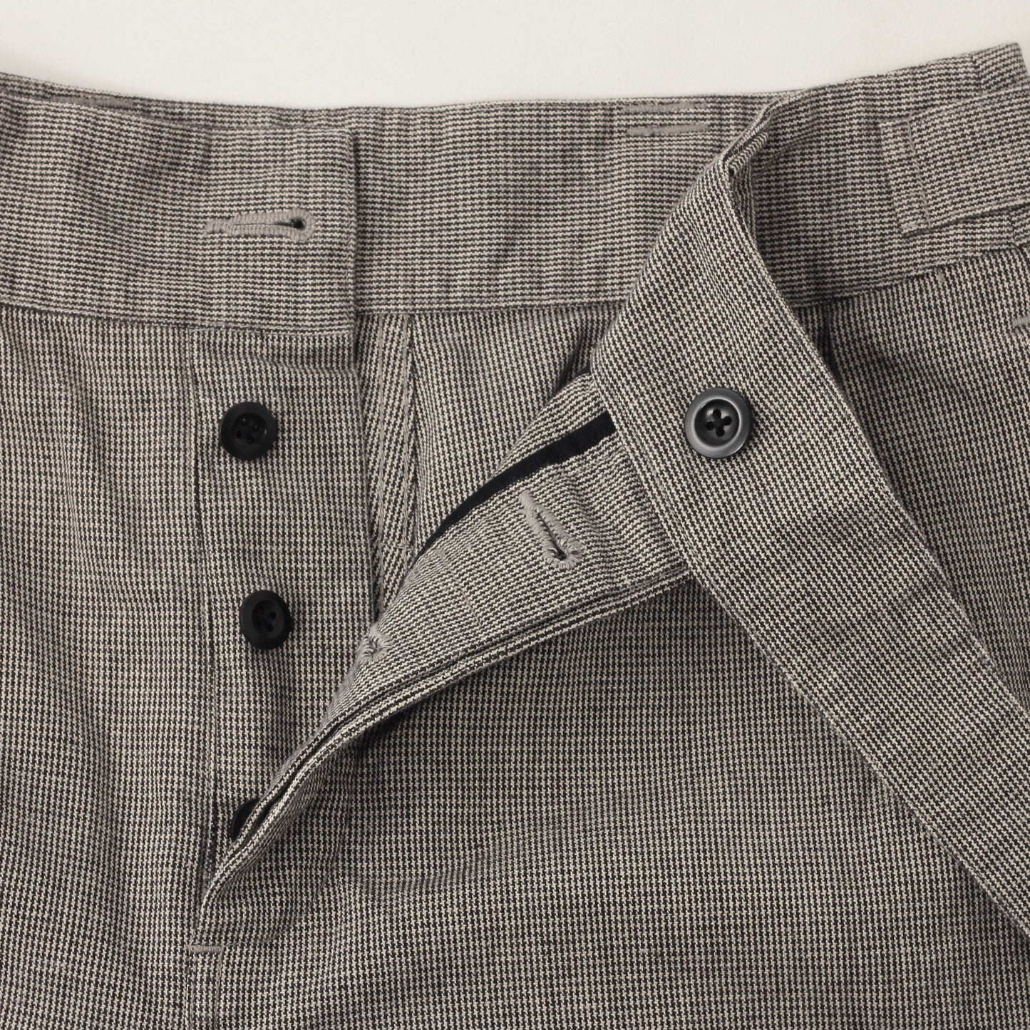 CHEF CHECK COTTON LINEN TROUSERS