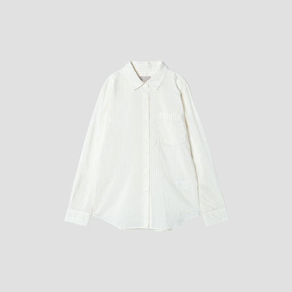 STRIPE FINE COTTON SILKG SHIRT