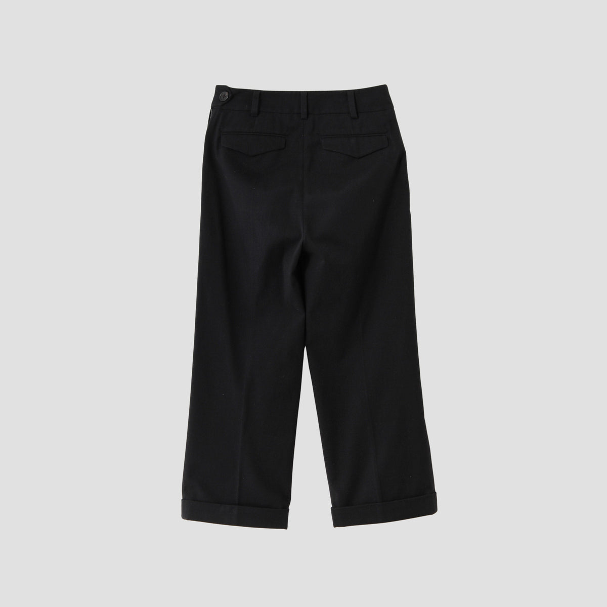 BRUSHED COTTON WOOL TROUSERS