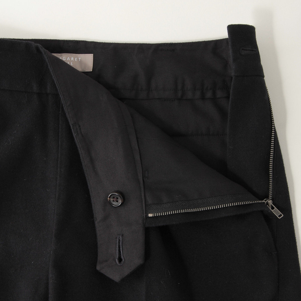 BRUSHED COTTON WOOL TROUSERS