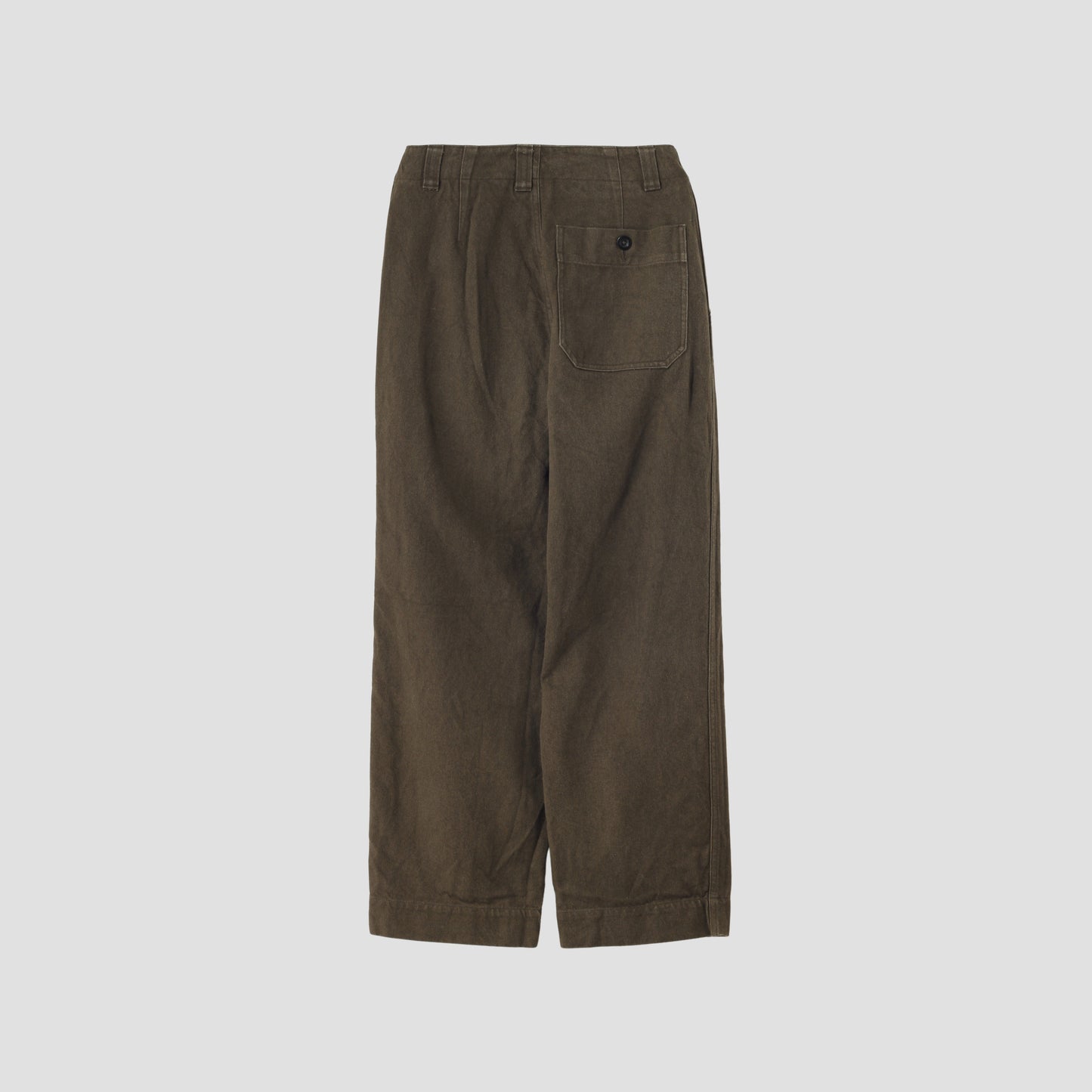WORN LINEN COTTON DRILL TROUSERS