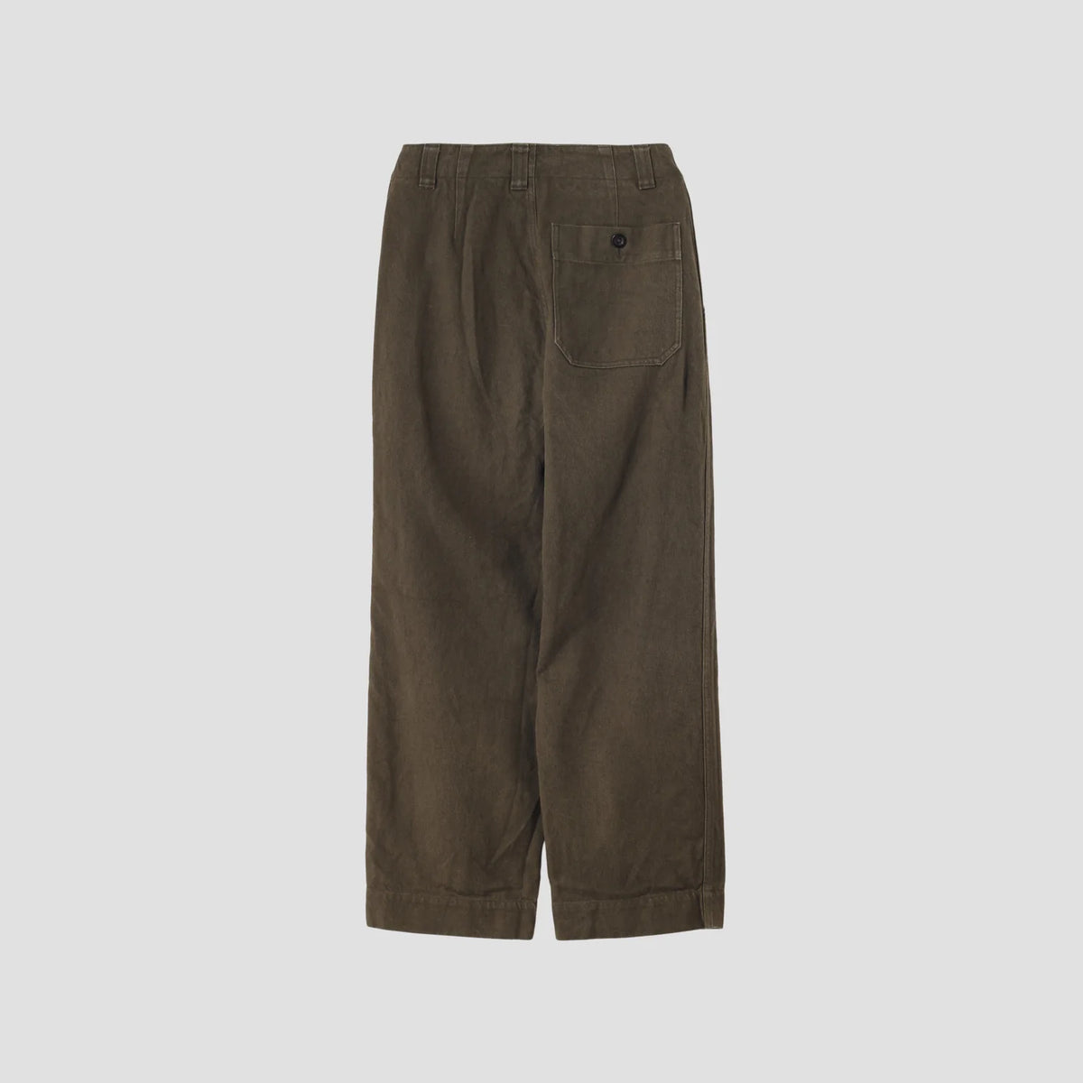 WORN LINEN COTTON DRILL TROUSERS