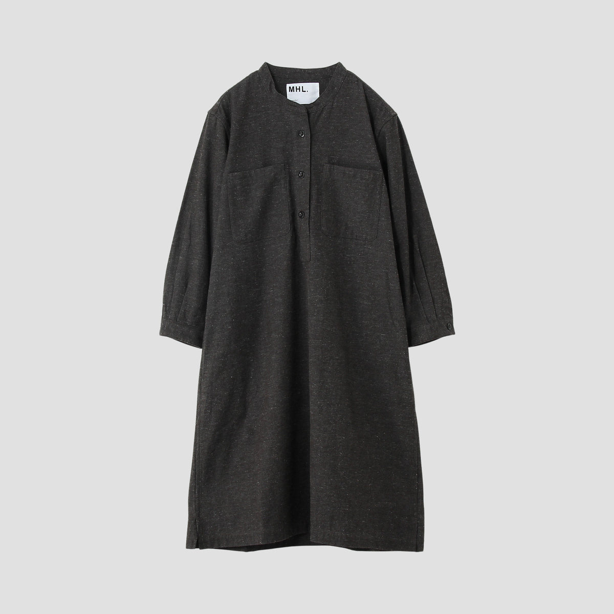 WOOL COTTON TWILL DRESS