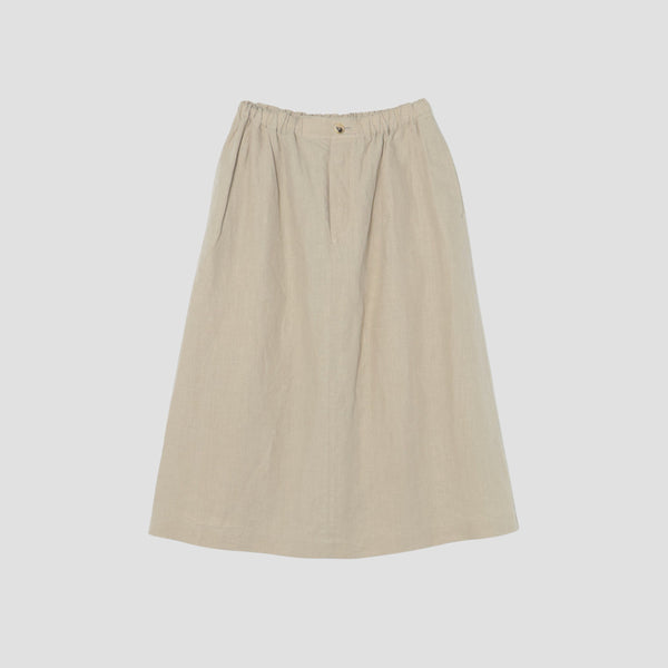 DENSE FINE LINEN POPLIN SKIRT