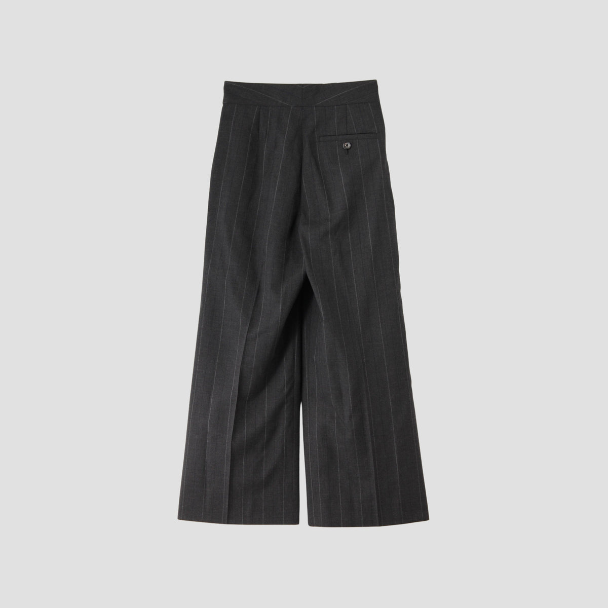 WIDE STRIPE FINE WOOL TROUSERS