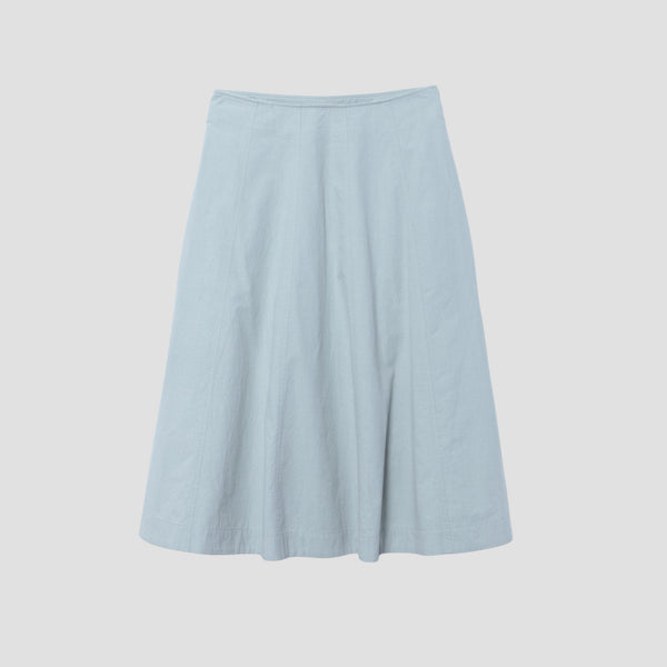 MELANGE COTTON POPLIN SKIRT