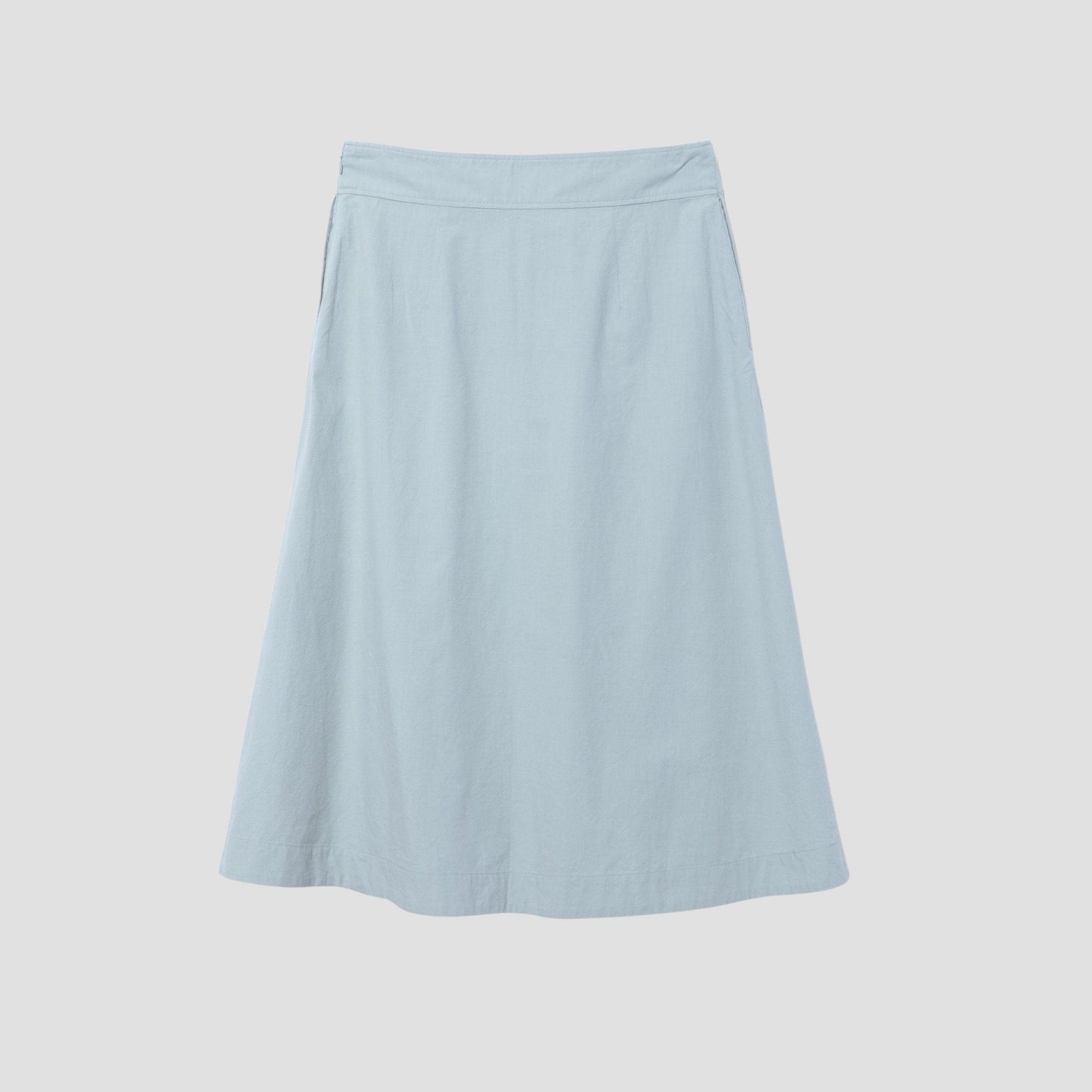 MELANGE COTTON POPLIN SKIRT