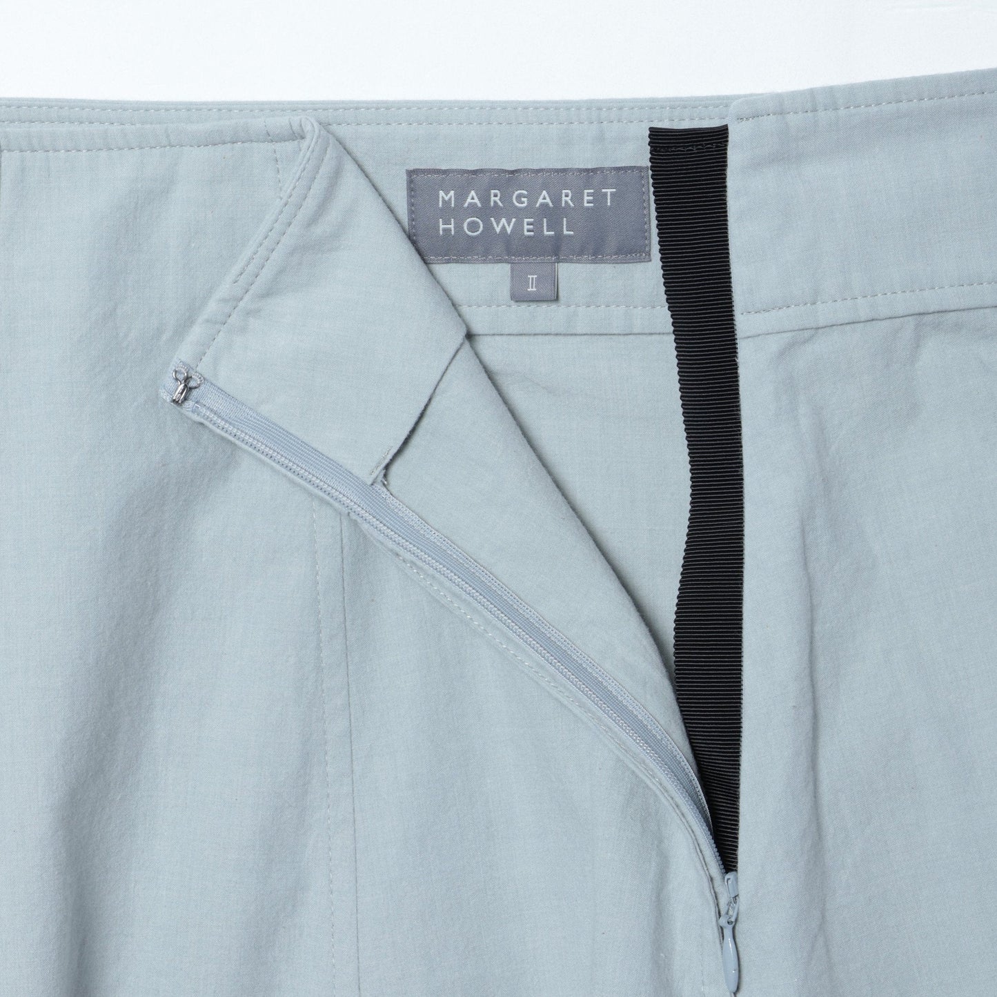 MELANGE COTTON POPLIN SKIRT