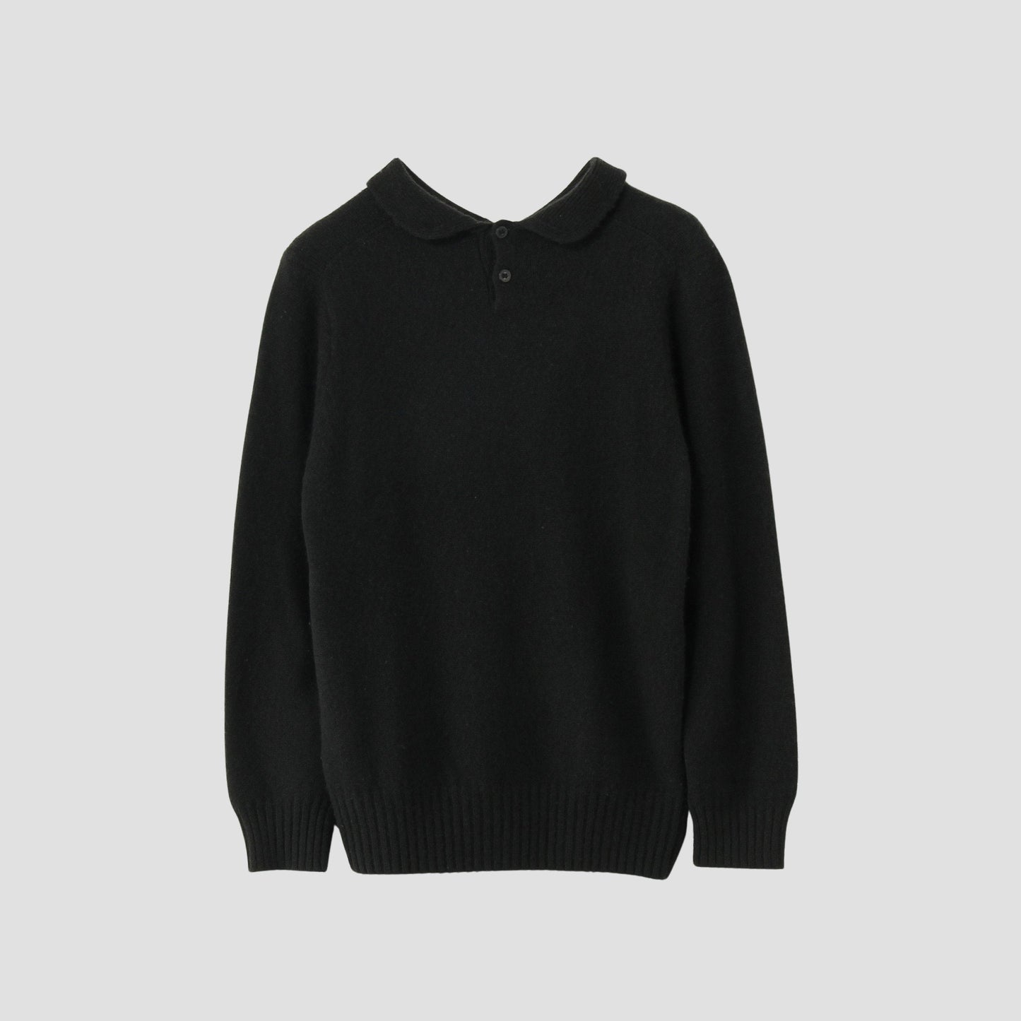 CASHMERE WOOL POLO JUMPER KNIT