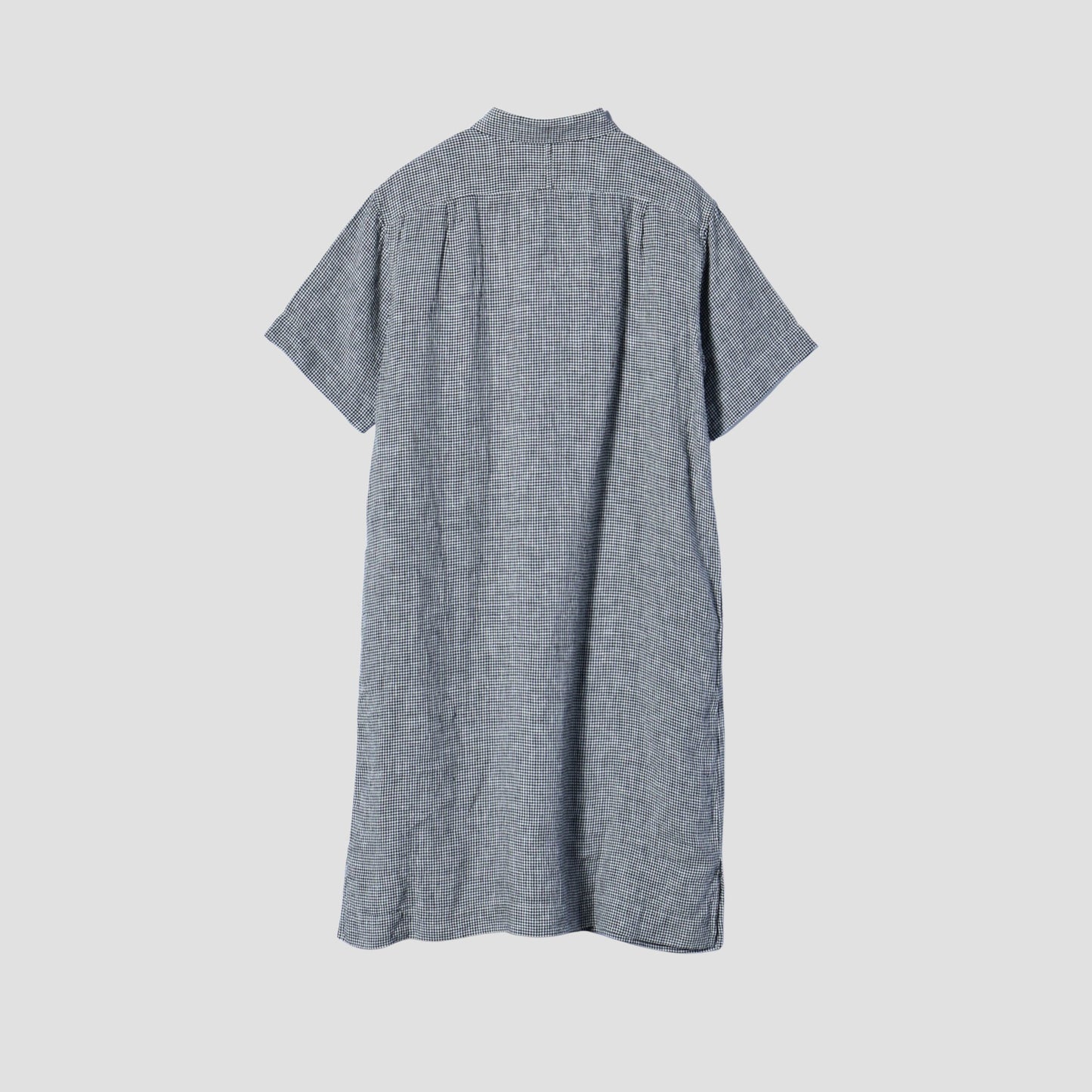 BLACK&WHITE SHIRTING LINEN DRESS