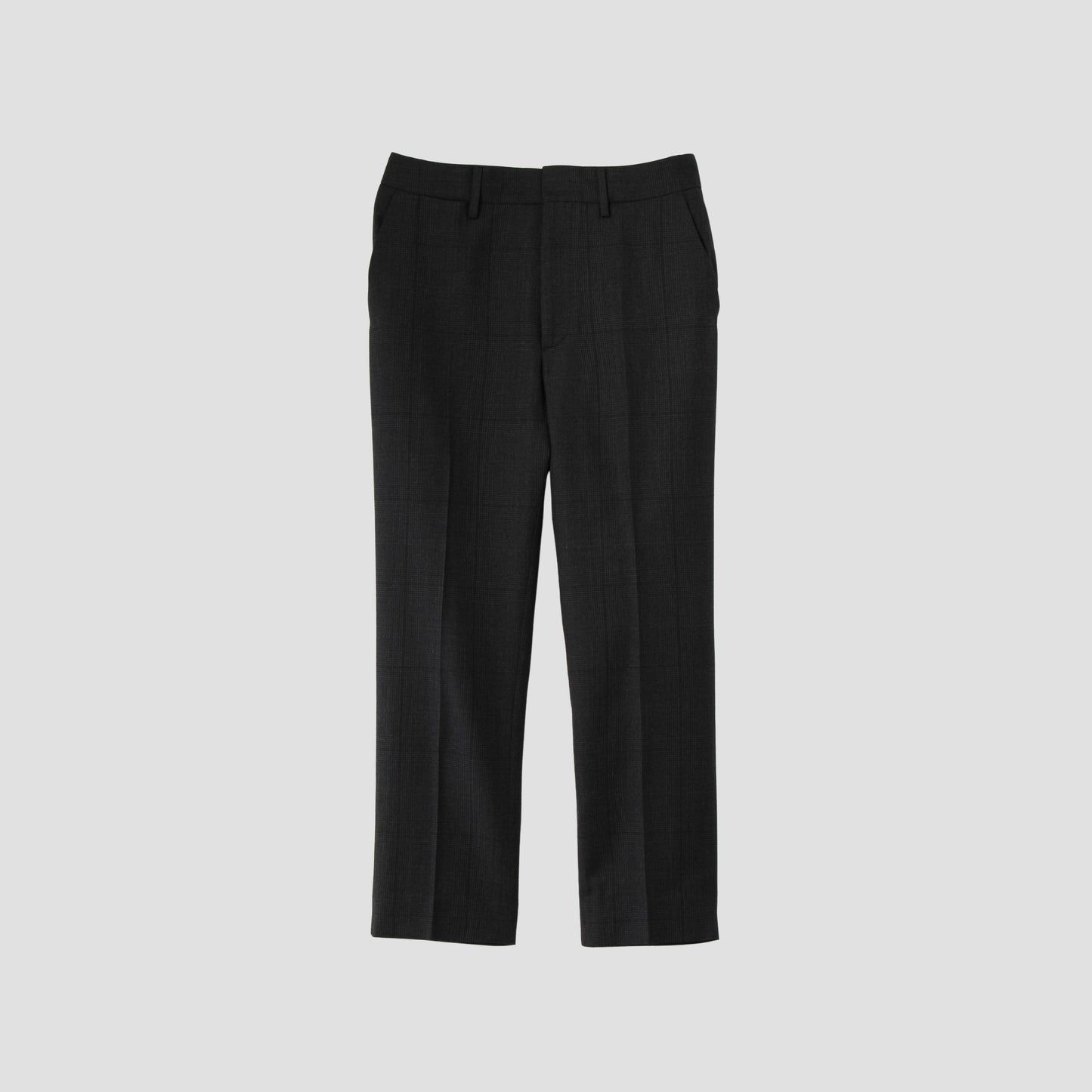 LARGE CHECK WOOL COTTON TROUSERS