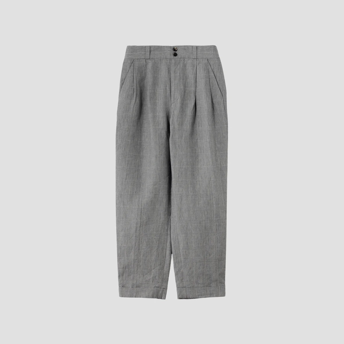 PRINCE OF WALES LINEN TROUSERS