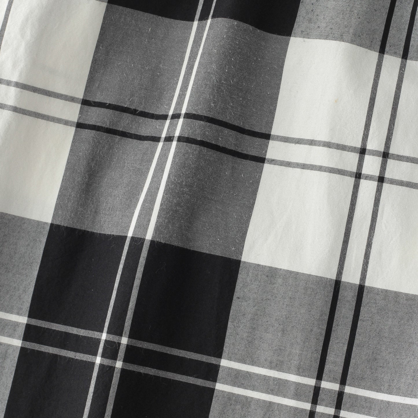 MONO CHECK SILK COTTON SKIRT