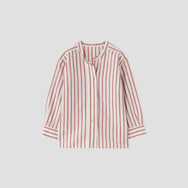 BOLD STRIPE COTTON LINEN SHIRT