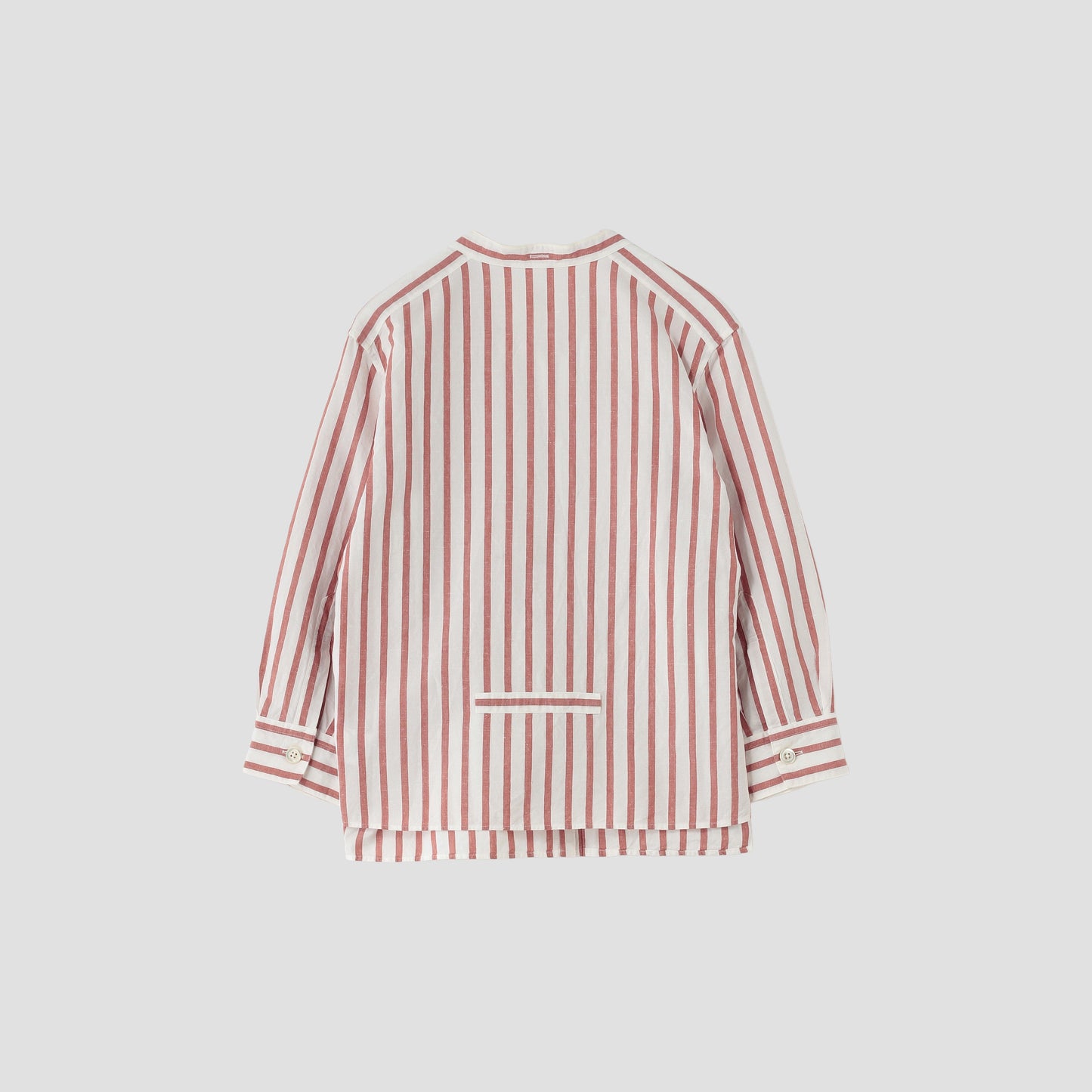 BOLD STRIPE COTTON LINEN SHIRT