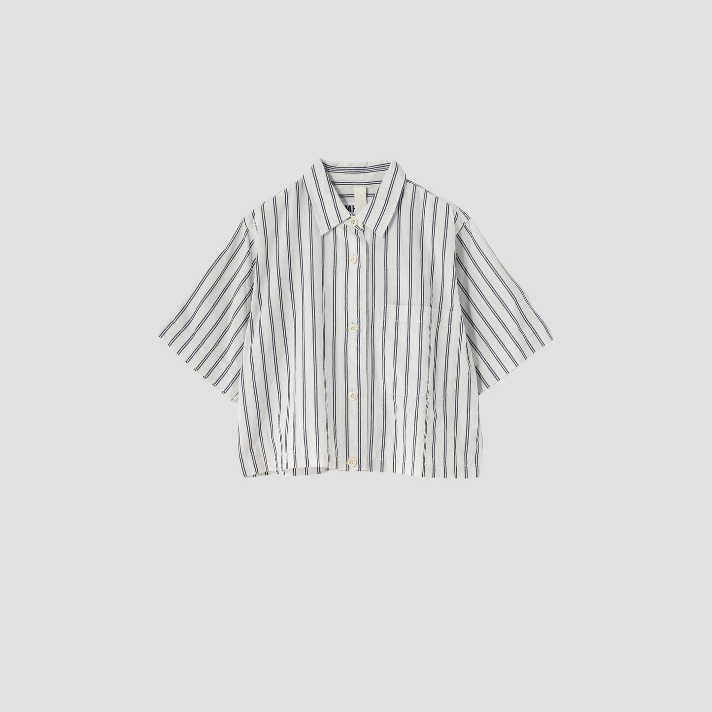 COTTON LINEN TWIN STRIPE SHIRT