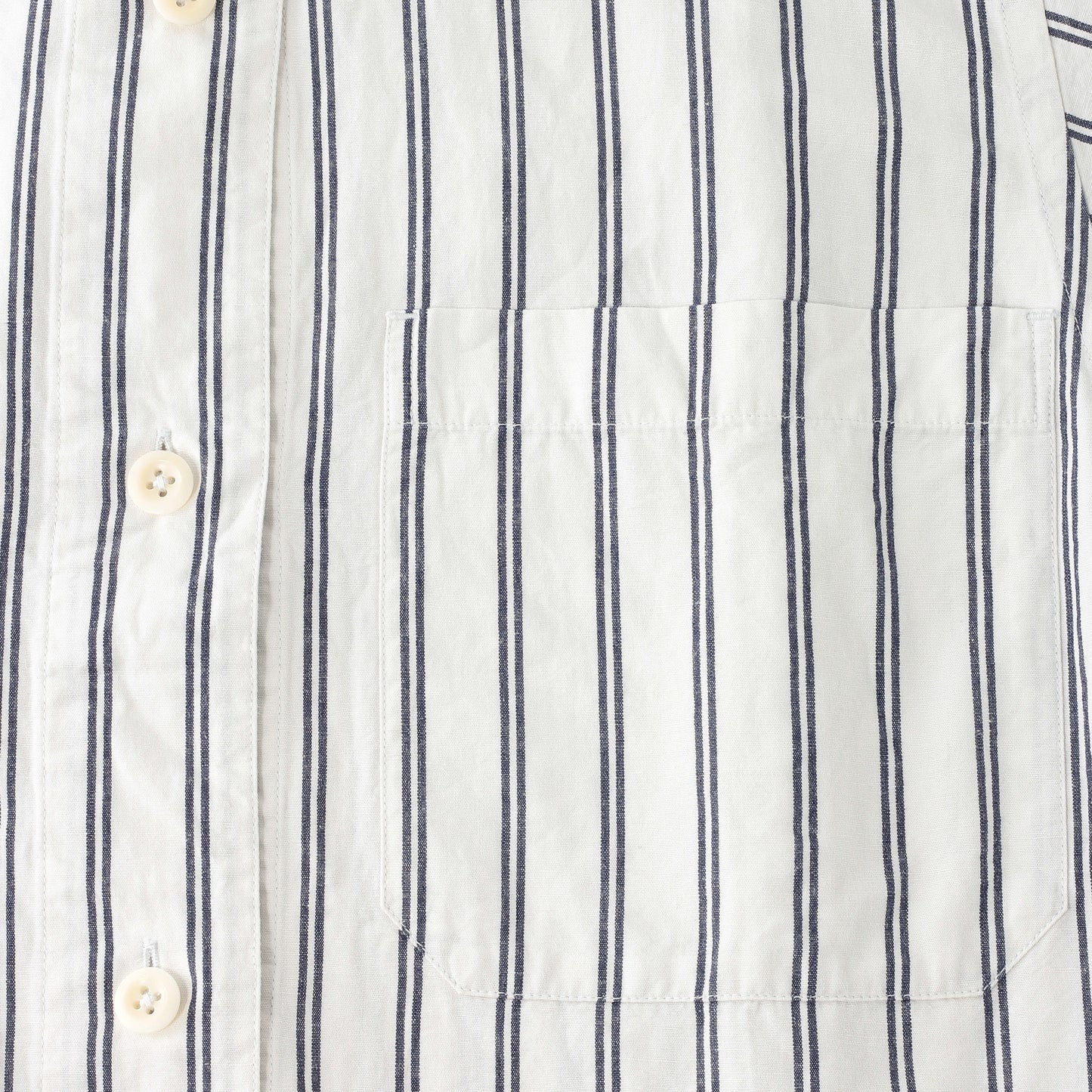 COTTON LINEN TWIN STRIPE SHIRT